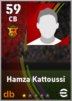 Hamza Kattoussi — CB, OVR 59, MAX 59