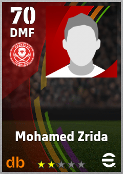 Mohamed Zrida — DMF, OVR 70, MAX 70