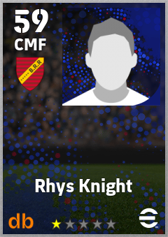 Rhys Knight — CMF, OVR 59, MAX 59