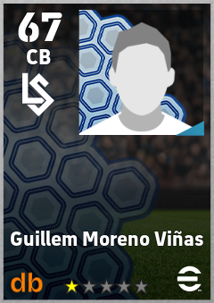 Guillem Moreno Viñas — CB, OVR 67, MAX 67