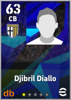 Djibril Diallo — CB, OVR 63, MAX 63