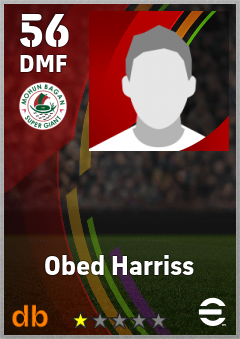 Obed Harriss — DMF, OVR 56, MAX 56