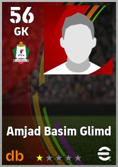 Amjad Basim Glimd — GK, OVR 56, MAX 56