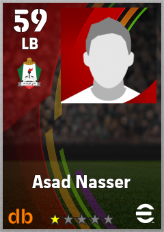 Asad Nasser — LB, OVR 59, MAX 59