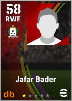 Jafar Bader — RWF, OVR 58, MAX 58