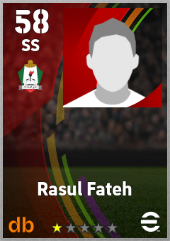 Rasul Fateh — SS, OVR 58, MAX 58