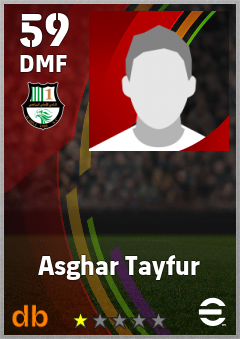 Asghar Tayfur — DMF, OVR 59, MAX 59