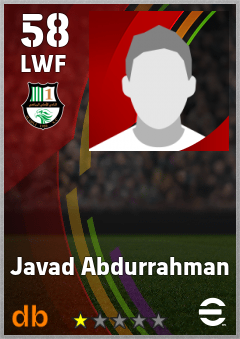 Javad Abdurrahman — LWF, OVR 58, MAX 58