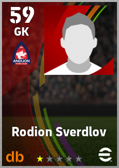 Rodion Sverdlov — GK, OVR 59, MAX 59