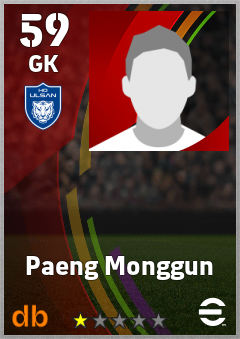 Paeng Monggun — GK, OVR 59, MAX 59