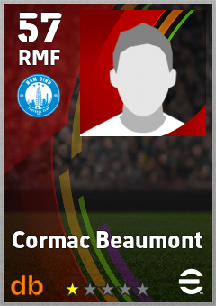 Cormac Beaumont — RMF, OVR 57, MAX 57