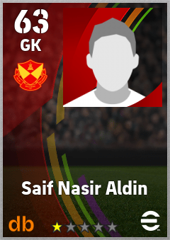 Saif Nasir Aldin — GK, OVR 63, MAX 63