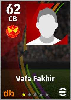 Vafa Fakhir — CB, OVR 62, MAX 62