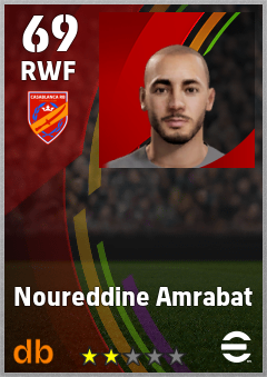 Noureddine Amrabat — RWF, OVR 69, MAX 69