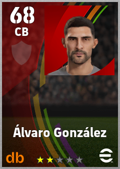 Álvaro González — CB, OVR 68, MAX 68