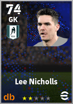 Lee Nicholls — GK, OVR 74, MAX 74