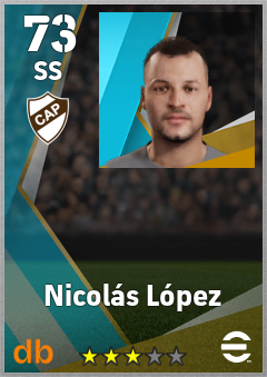 Nicolás López eFootball player card