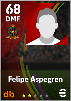 Felipe Aspegren — DMF, OVR 68, MAX 68