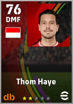 Thom Haye — DMF, OVR 76, MAX 76