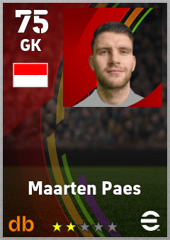 Maarten Paes — GK, OVR 75, MAX 75