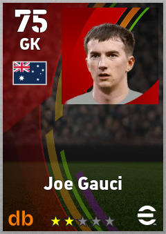 Joe Gauci — GK, OVR 75, MAX 75