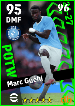 Marc Guéhi — DMF, OVR 95, MAX 96