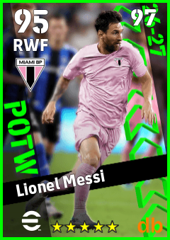 Lionel Messi — RWF, OVR 95, MAX 97