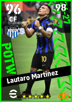 Lautaro Martínez — CF, OVR 96, MAX 98