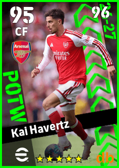Kai Havertz — CF, OVR 95, MAX 96