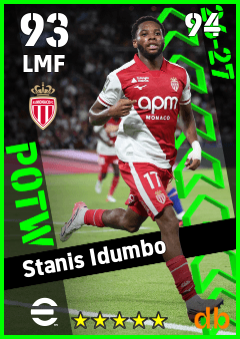 Stanis Idumbo — LMF, OVR 93, MAX 94
