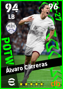 Álvaro Carreras — LB, OVR 94, MAX 96