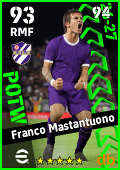 Franco Mastantuono — RMF, OVR 93, MAX 94