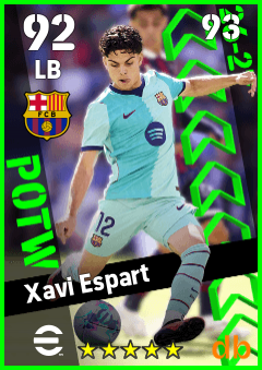 Xavi Espart — LB, OVR 92, MAX 93