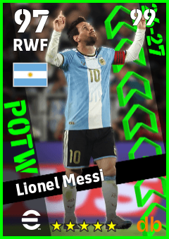 MESSI — RWF, OVR 97, MAX 99