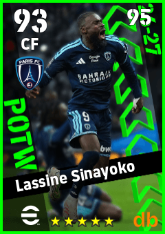 Lassine Sinayoko — CF, OVR 93, MAX 95