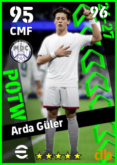 Arda Güler — CMF, OVR 95, MAX 96