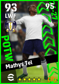 Mathys Tel — LWF, OVR 93, MAX 95