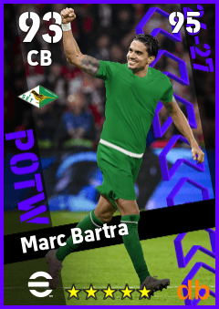 Marc Bartra — CB, OVR 93, MAX 95