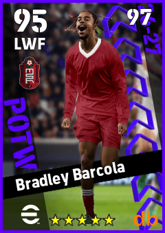 Bradley Barcola — LWF, OVR 95, MAX 97