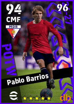 Pablo Barrios — CMF, OVR 94, MAX 96