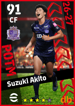 Suzuki Akito — CF, OVR 91, MAX 91