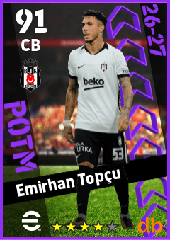 Emirhan Topçu — CB, OVR 91, MAX 91
