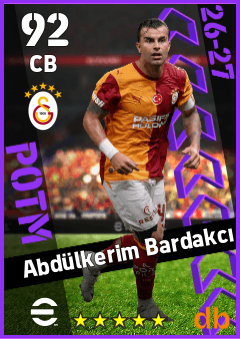 Abdülkerim Bardakcı — CB, OVR 92, MAX 92
