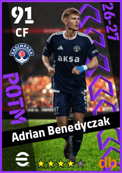 Adrian Benedyczak — CF, OVR 91, MAX 91
