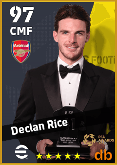 Declan Rice eFootball player card
