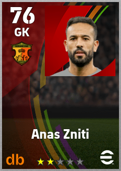 Anas Zniti — GK, OVR 76, MAX 76
