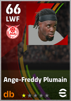 Ange-Freddy Plumain — LWF, OVR 66, MAX 66