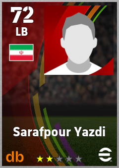 Sarafpour Yazdi — LB, OVR 72, MAX 72