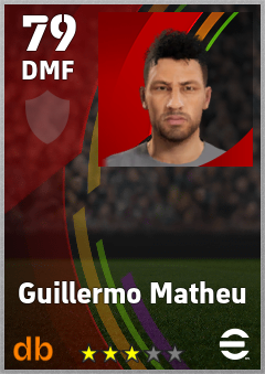 Guillermo Matheu — DMF, OVR 79, MAX 79