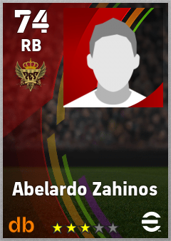 Abelardo Zahinos — RB, OVR 74, MAX 74